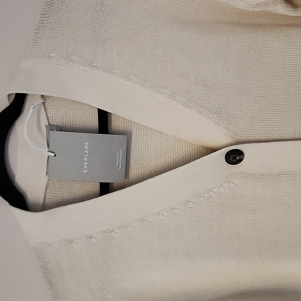 Everlane Organic Cotton Cardigan Nwt - Picture 5 of 13